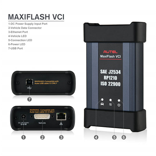 [New Arrivals] AUTEL MaxiFlash VCI Used with MaxiCOM Ultra Lite/Ultra Lite S, MaxiSYS MS909, MaxiSYS MS909 EV, MaxiSYS Elite II Pro, MaxiSYS MS909CV