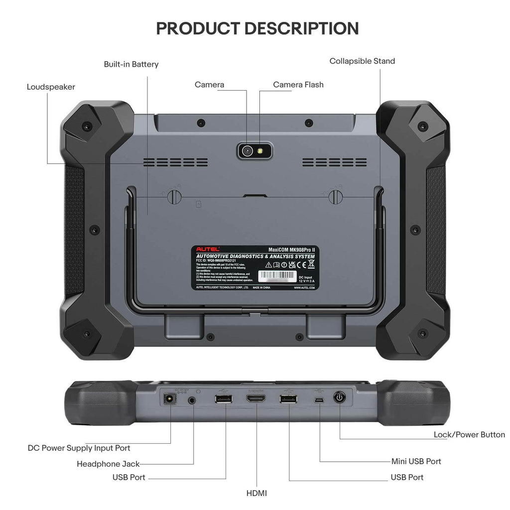 [UK/EU Ship] Autel MaxiCOM MK908 PRO II New Automotive Diagnostic Scanner Support Scan VIN and Pre&Post Scan